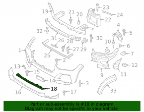 Накладка губы переднего бампера BMW X5 G05 19-23 X-Line