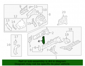 Кронштейн окуляра фары левый Mitsubishi Outlander 14-21 hybrid
