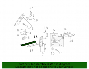 Накладка порога передняя правая внутренняя Lexus GX470 03-09 серая