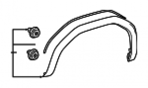 Накладка арки крила передня права Toyota Land Cruiser 24-26 тип 1