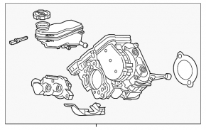 Главный тормозной цилиндр в сборе Chevrolet Volt 16- нет крышки