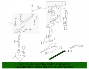Накладка порога внешняя передняя левая Audi A3 8V 15-16 4d черная, s-line