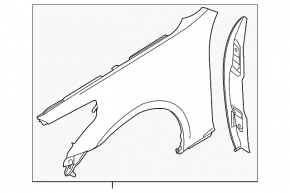 Крыло переднее правое Infiniti G25 G35 G37 4d 07-15