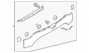 Молдинг дверцят багажника нижній Mazda CX-5 17-22 під keyless