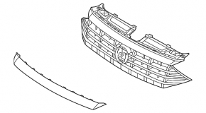 Решетка радиатора grill VW Jetta 19-21 GLI