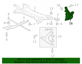Цапфа передняя правая Mitsubishi Lancer 10-17 под ABS