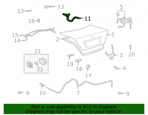 Петля крышки багажника левая Toyota Camry v30 2.4