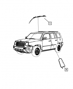 Подушка безопасности airbag боковая шторка левая Jeep Patriot 11-15