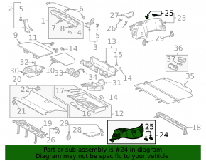 Обшивка арки левая Lexus RX300 RX330 RX350 RX400H 04-08 беж