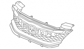 Грати радіатора grill Honda Accord 16-17 2d