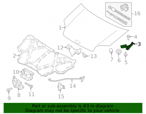 Петля капота права Ford Transit Connect MK2 10-13