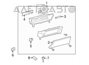 Перчаточный ящик, бардачок Lexus ES350 07-09 черный