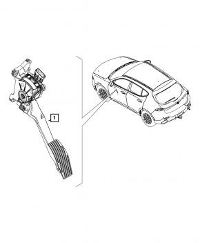 Педаль газа Jeep Compass 22-26 АКПП