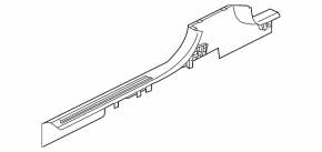 Накладка порога передняя правая Volkswagen ID.4 23-26 черная