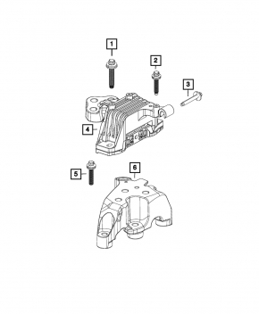 Подушка двигателя левая Jeep Cherokee KL 19-23 2.0T AWD