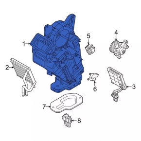Печка заднего ряда в сборе Ford Explorer 20-25