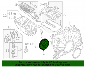 Шкив коленвала BMW X1 F48 20-22 B46A20B 2.0T