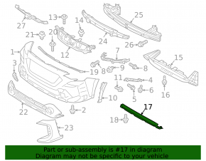 Нижняя накладка переднего бампера Subaru Outback 23-25
