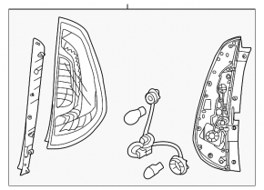 Фонарь правый Kia Soul 14-19 led