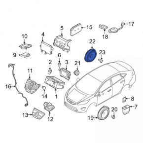 Динамик задний правый Ford Focus mk3 11-18