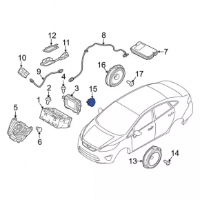 Динамик задний правый Ford Focus mk3 11-18