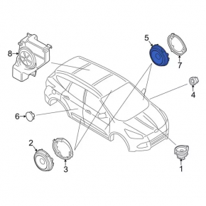 Динамик задний правый Ford Focus mk3 11-18