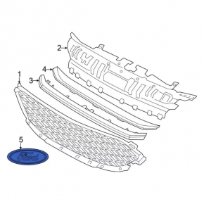 Эмблема решетки радиатора grill Ford Escape MK4 23-26