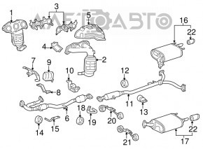 Кронштейн глушителя задний Toyota Avalon 05-12