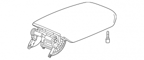 Підлокітник Honda Civic XI FE/FL 22-24 чорна шкіра