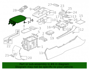 Підлокітник Honda Civic XI FE/FL 22-24 чорна шкіра
