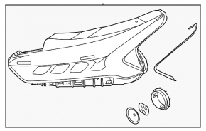Фара передняя правая Kia K5 21-24 LED, projector lamp