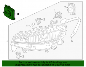 Блок розжига LED левый Volkswagen ID.4 21-26
