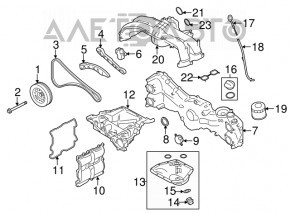 Крышка клапанная левая Subaru Outback 15-19 2.5 FB25