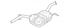 Выпускная трасса средняя часть VW CC 08-17