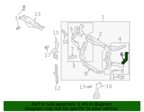 Усилитель нижний фартука крыла левого Lexus RX330 RX350 RX400h 04-08