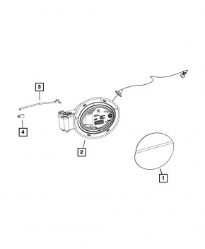 Корпус лючка бензобака Chrysler Pacifica 17-26