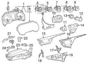 Кнопка аварийной сигнализации Toyota Camry v70 18-20