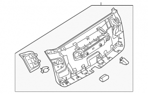 Обшивка дверей багажника нижня Audi Q3 8U 15-18 чорна
