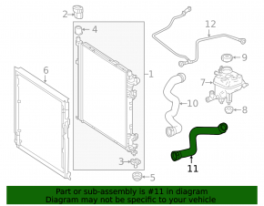 Патрубок охлаждения нижний Mercedes W166 ML 12-15 2.1d, 3.0d