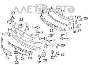 Клык лонжерона левый BMW 5 F10 11-16