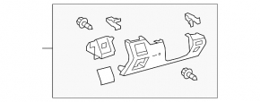 Накладка колени водителя с подстаканником Lexus RX350 RX450 10-15 черн