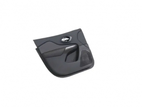 Обшивка двери карточка передняя левая Jeep Cherokee KL 19-23 черн с черн вставкой кожа, подлокотник кожа