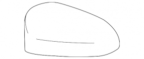 Крышка зеркала левая Toyota Camry v50 12-14 белая