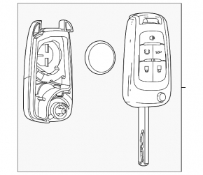 Ключ Buick Encore 13-16 3 кнопки