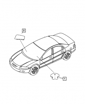 Подушка безопасности airbag пассажирская в торпеде Chrysler 200 11-14