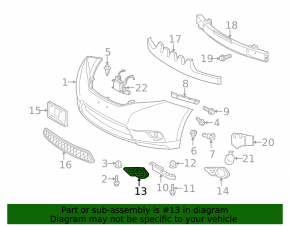 Заглушка птф левая Toyota Sienna 11-17 L, LE