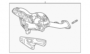 Колектор випускний з каталізатором Mazda CX-5 18-21 2.5 FWD