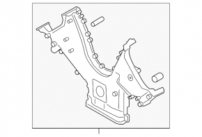 Передняя крышка двигателя Porsche Macan 15-18 3.0T CTMA