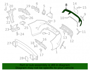 Нижняя накладка заднего бампера Mercedes S-class W222 63/65 AMG 18-20 coupe