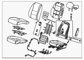 Водительское сидение Chevrolet Impala 14-20 ткань, черн